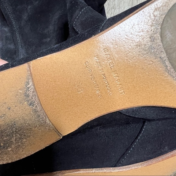 Isabel Marant ‘Dazzle’ Thigh High Boots Black Suede Size 38 - Picture 13 of 16